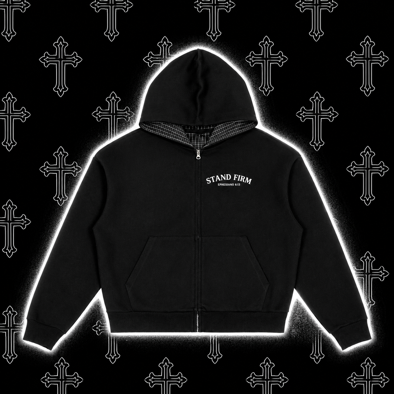 Black Stand Firm Hoodie