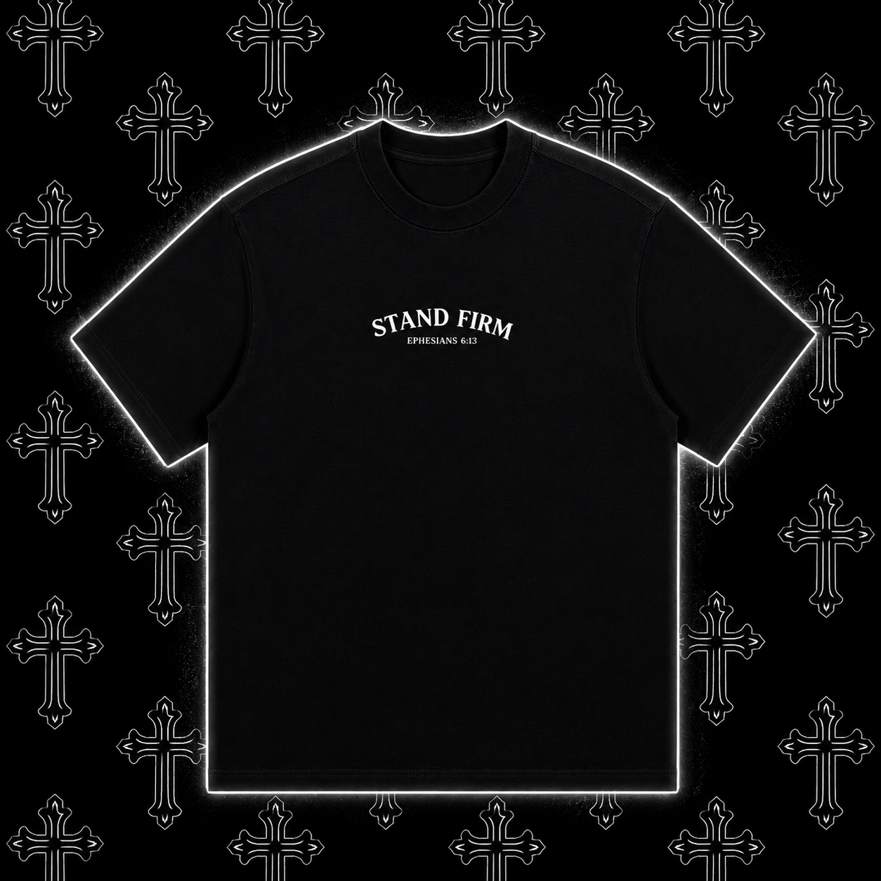 Black Stand Firm Tee